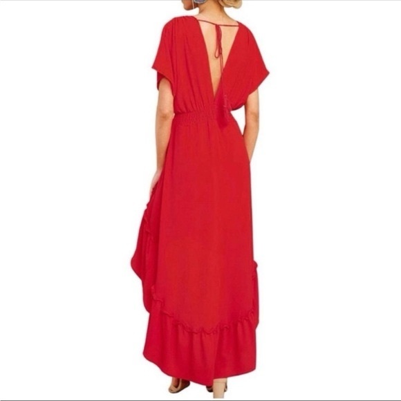 Flying Tomato Vibrant Red High Low Dress - Picture 2 of 4